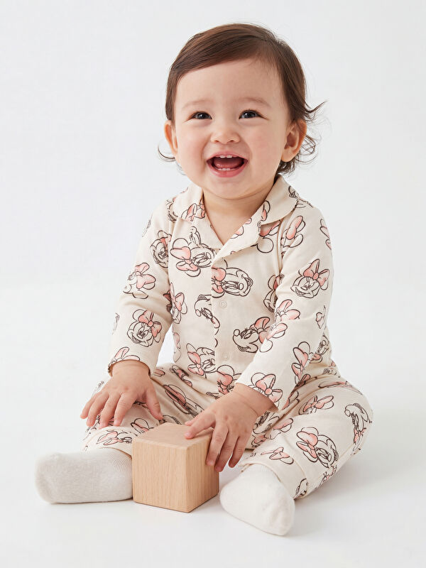 LCW baby Minnie Mouse Baskılı Kız Bebek Tulum