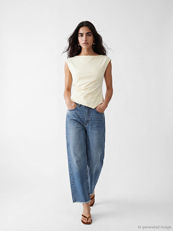 LCW Jeans High Waist Barrel Fit Damen Jeans