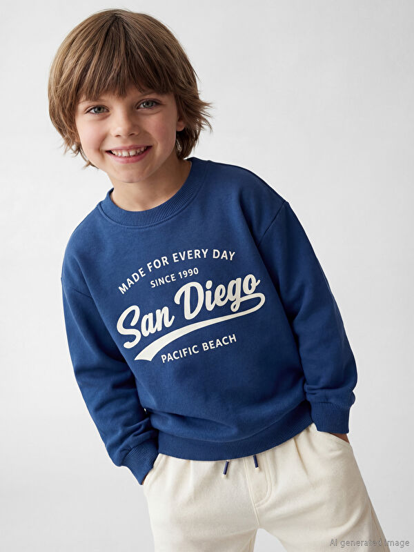 LCW Kids San Diego Baskılı Erkek Çocuk Sweatshirt