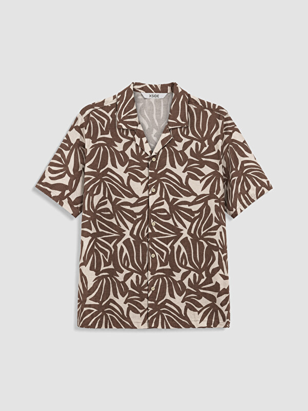 XSIDE Regular Fit Desenli Poplin Erkek Gömlek