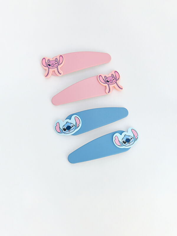 LCW JOY Lilo ve Stitch Baskılı Kız Çocuk Toka Seti 4'lü