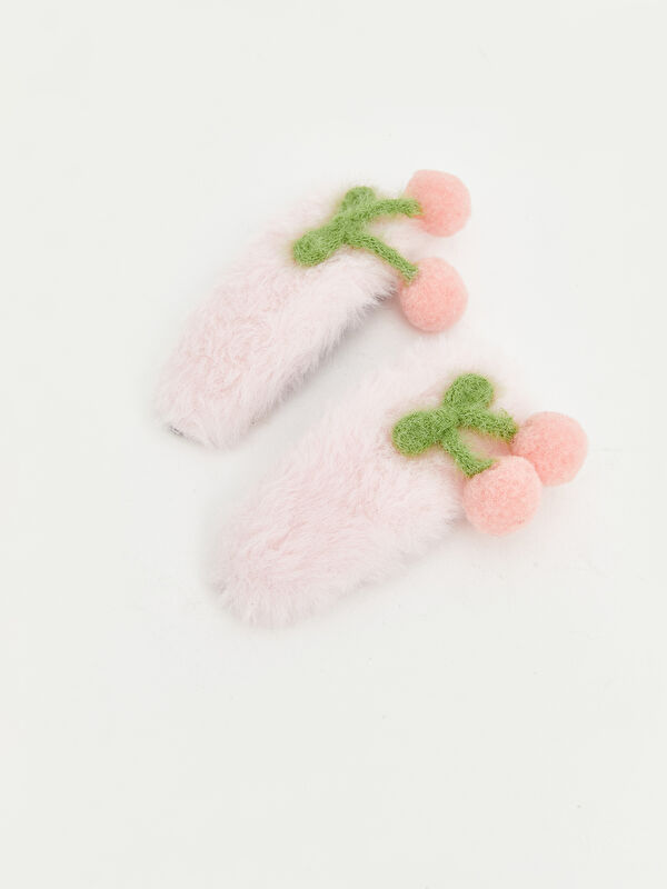 LCW JOY Cherry Figured Plush Girl's Snap Hair Clip
