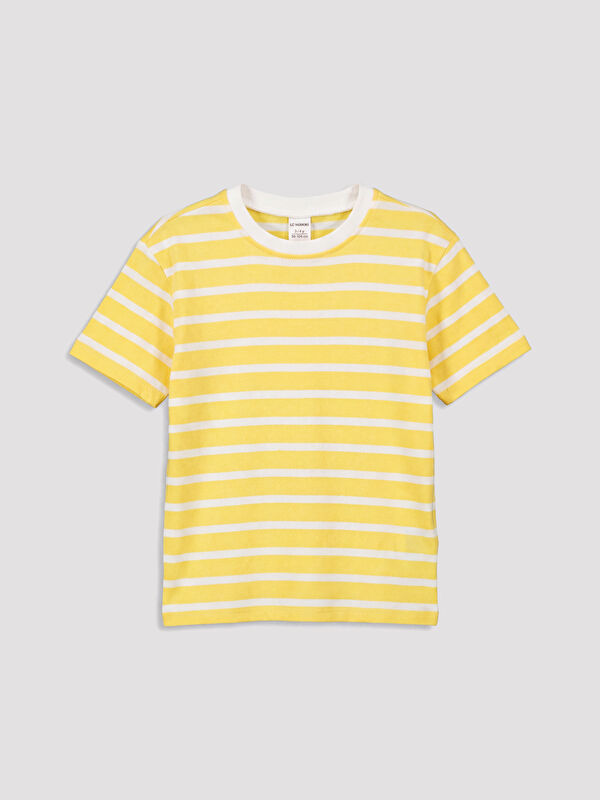 LCW baby Crew Neck Striped Boys' T-Shirt