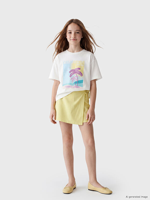 LCW Kids California Baskılı Kız Çocuk Takım