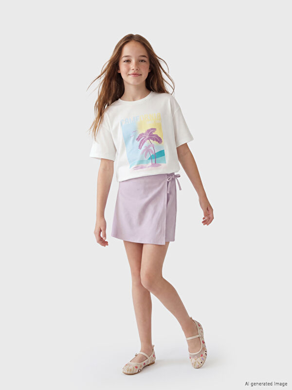 LCW Kids California Baskılı Kız Çocuk Takım