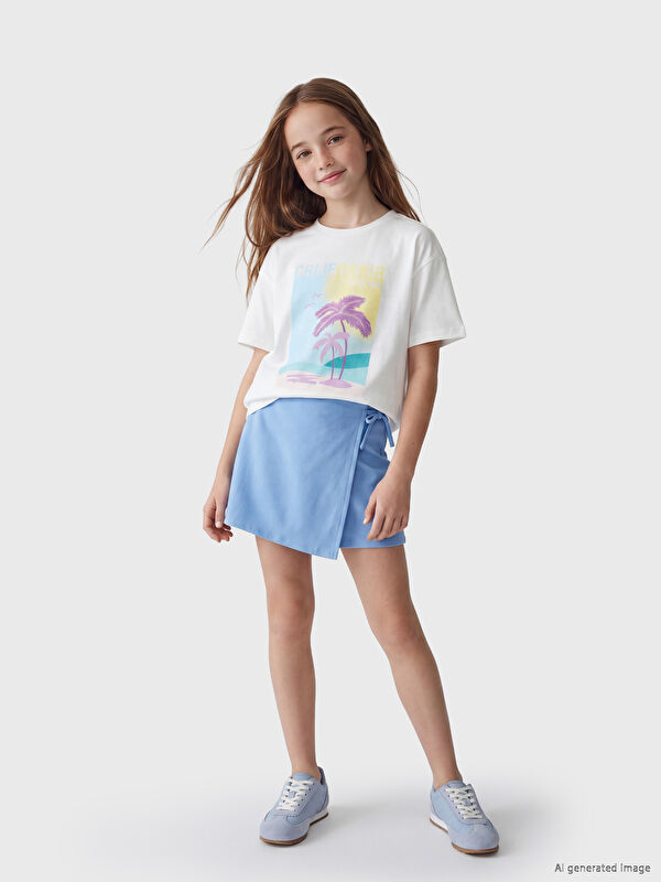 LCW Kids California Baskılı Kız Çocuk Takım