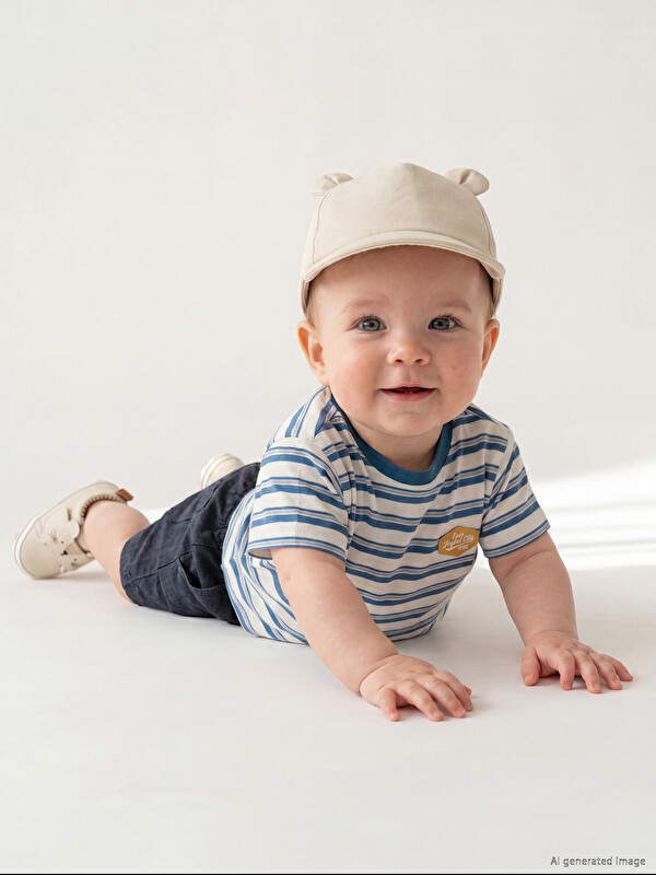 LCW baby Beli Lastikli Erkek Bebek Şort