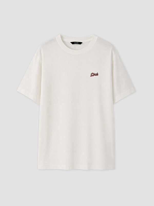 XSIDE Man Ecru T-Shirt