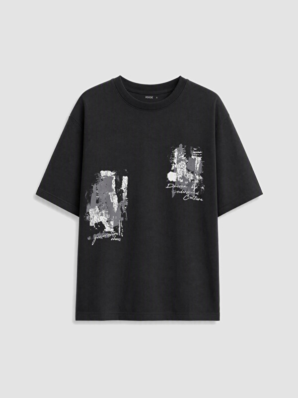XSIDE Man Black T-Shirt