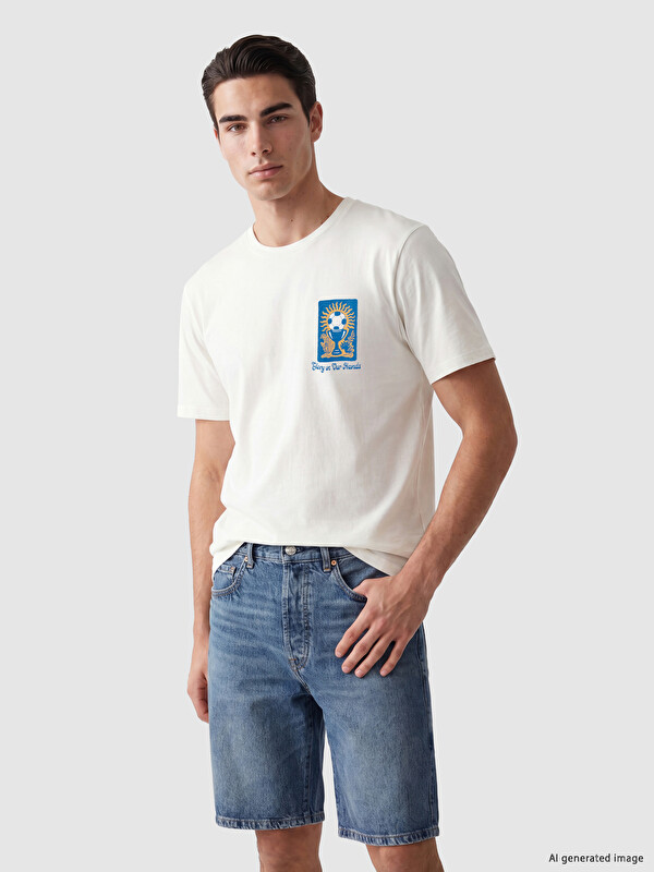 LC WAIKIKI Crew Neck Printed Jersey Men's T-Shirt