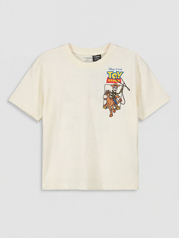 LCW baby Crew Neck Toy Story Printed Boys' T-Shirt