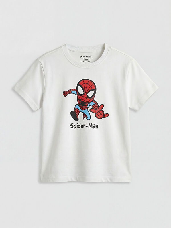 LCW Kids Crew Neck Spider-Man Printed Boys' T-Shirt