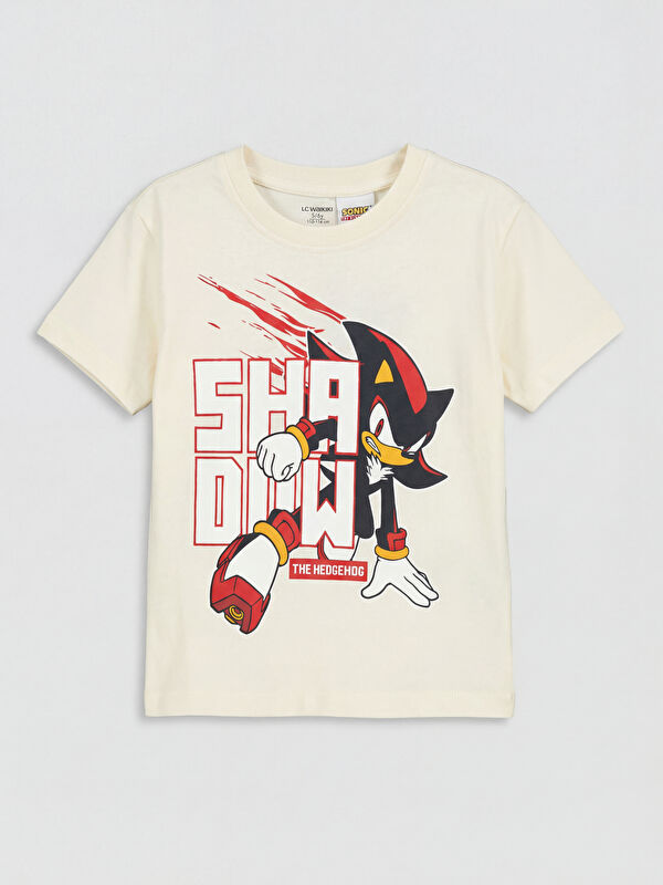 LCW Kids Crew Neck Sonic Printed Boys' T-Shirt