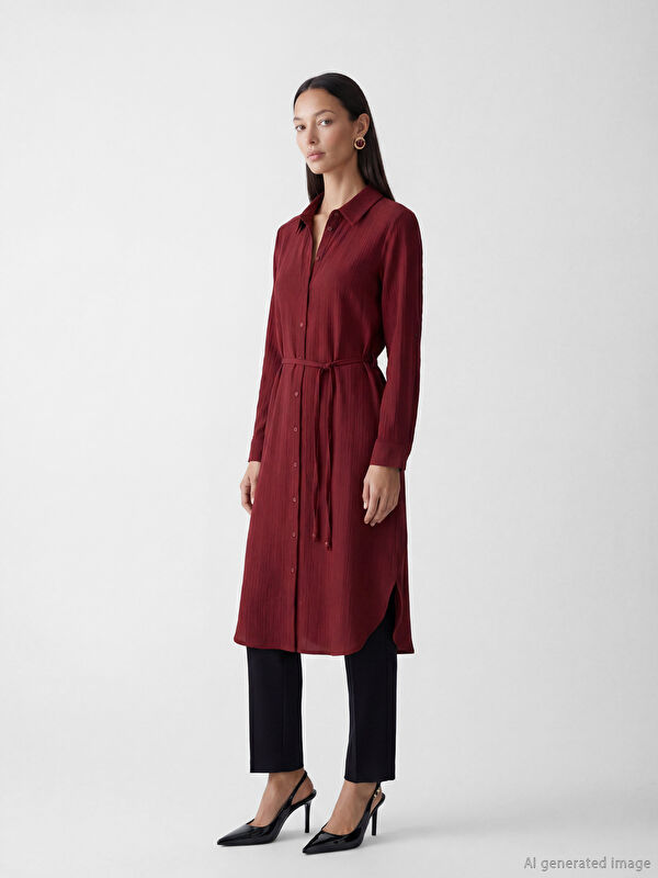 LCW EVERYDAY Oversize Gofre Kadın Gömlek Tunik