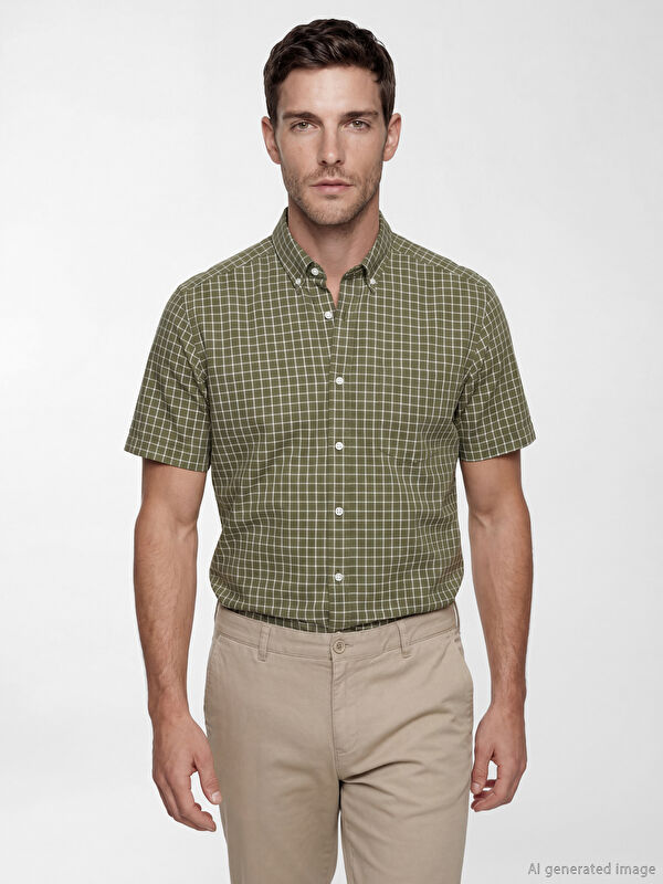 LCWAIKIKI Classic Regular Fit Ekose Erkek Gömlek