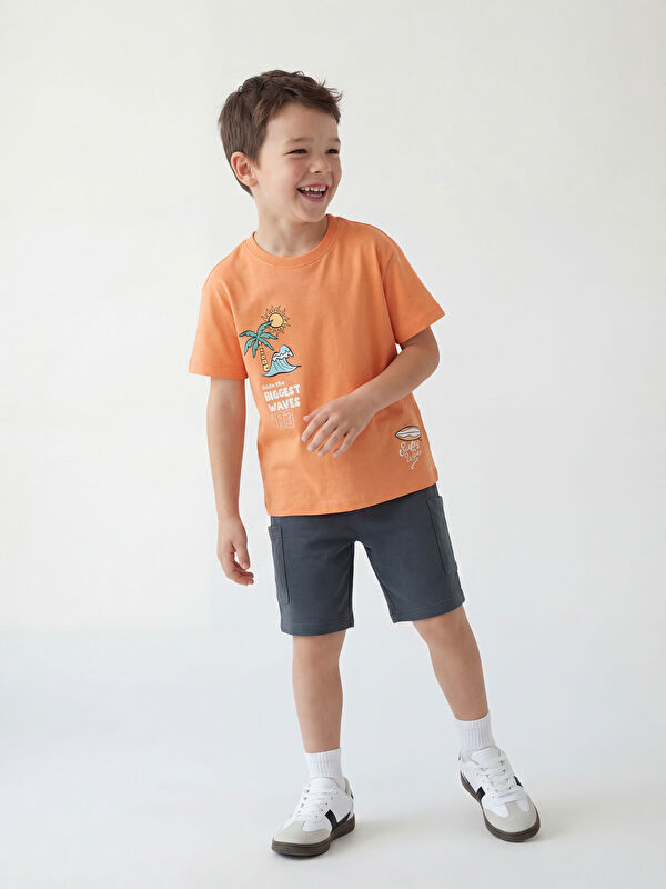 LCW Kids Baskılı Erkek Çocuk Tişört ve Şort