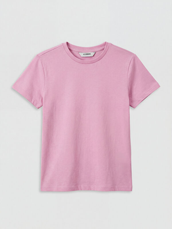 LCW Kids Crew Neck Basic Girls' T-Shirt