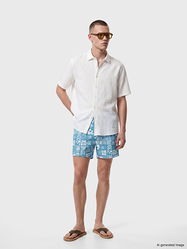 LCW SWIMWEAR Mashkull Turkuaz Shorte noti
