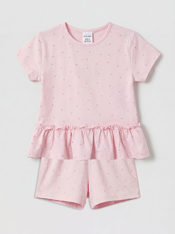 LCW baby Ruffled Baby Girls' Shorts Set