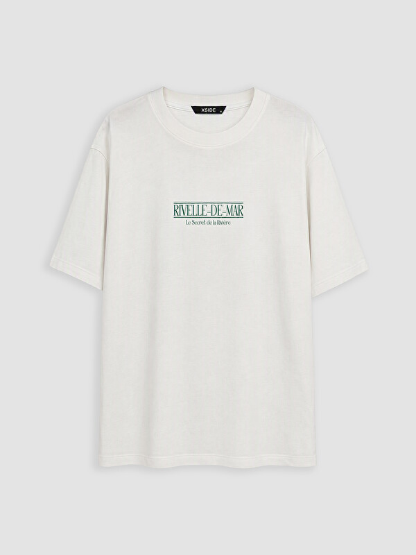 XSIDE Man Ecru T-Shirt