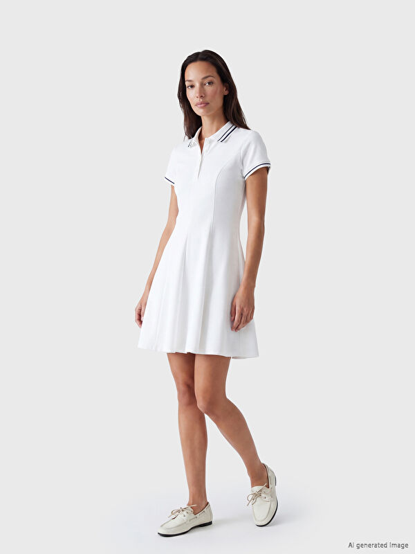 LCW EVERYDAY Polo Yaka Mini Elbise