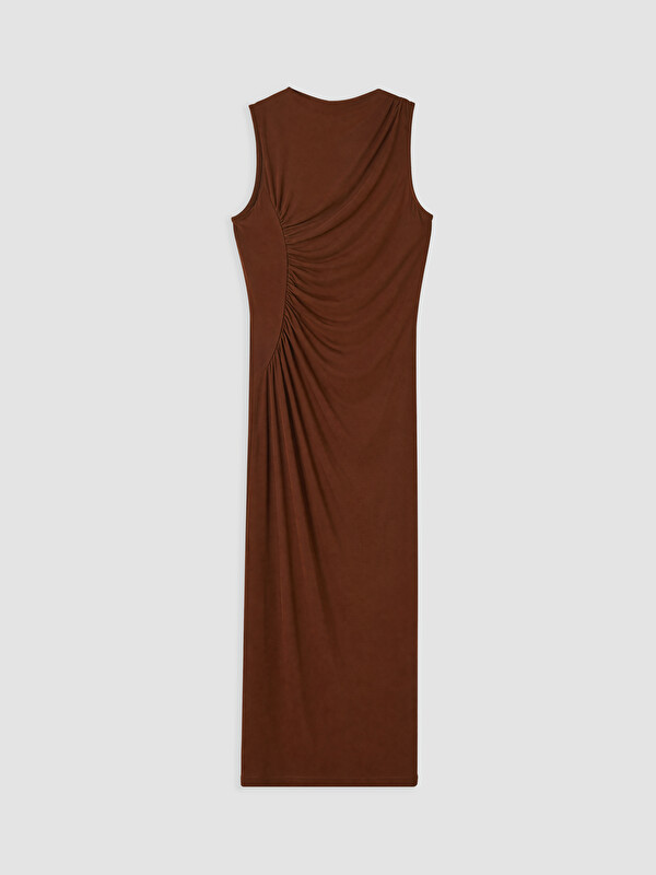 LCW Vision Ruched Modal Blend Dress