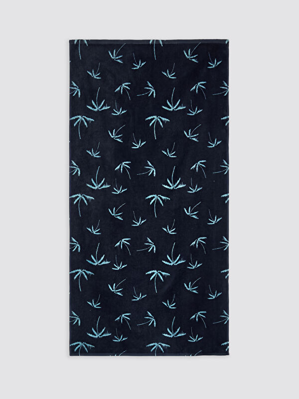LCW ACCESSORIES Palmiye Desenli Pamuklu Erkek Plaj Havlusu 70x150 cm