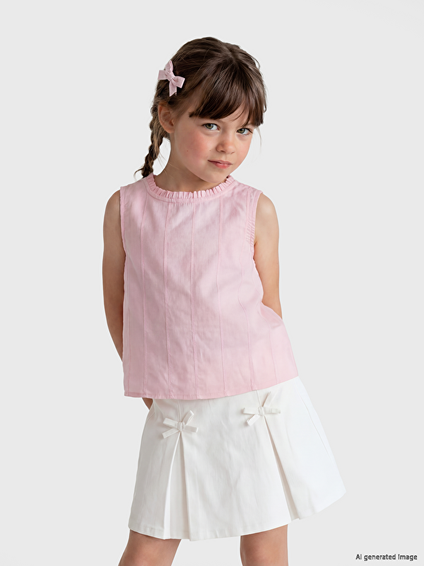 LCW Kids Fırfır Detaylı Kız Çocuk Bluz