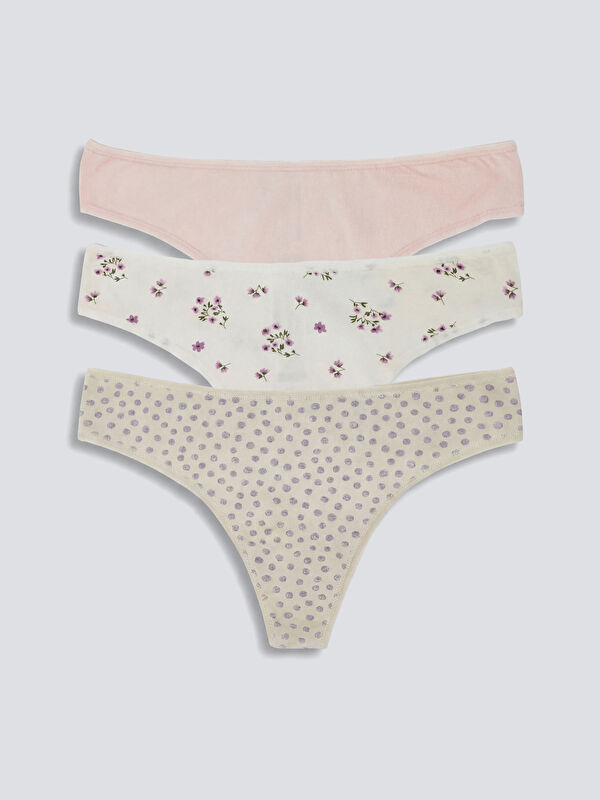 LC WAIKIKI Desenli Tanga Külot 3'lü