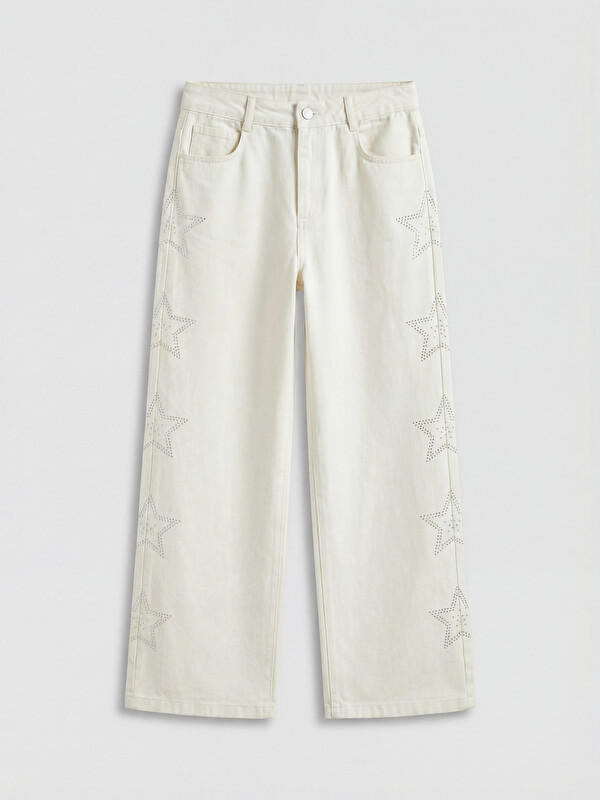 LCW Kids Wideleg Rhinestone Girls' Trousers