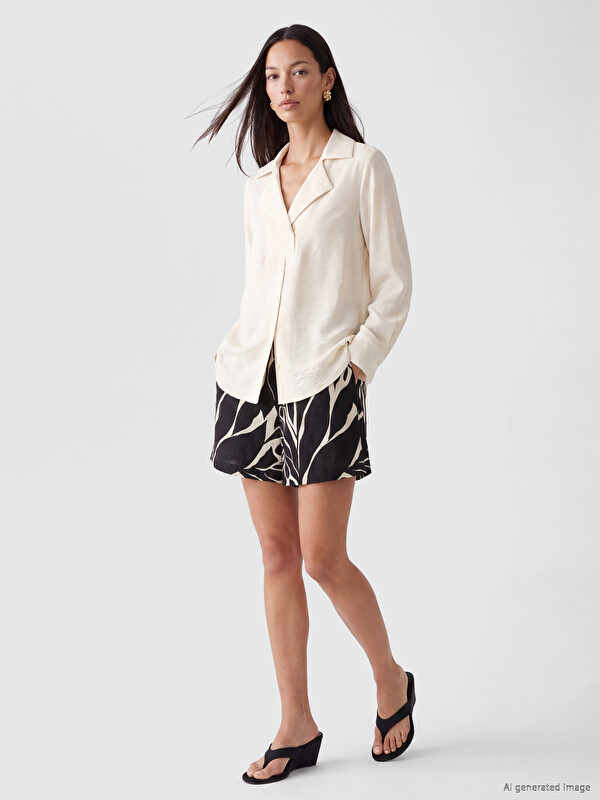 LCW EVERYDAY Loose Fit Desenli Kadın Şort