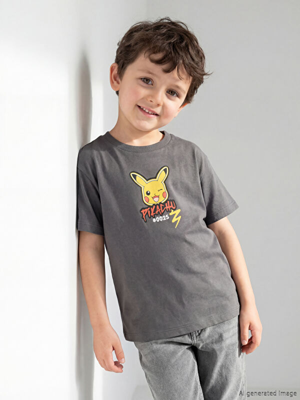 LCW Kids Pikachu Baskılı Erkek Çocuk Tişört