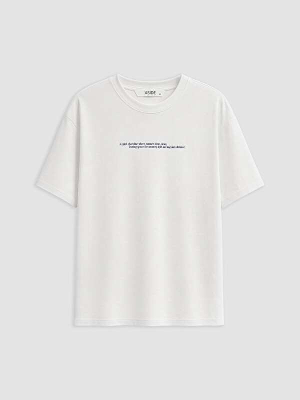 XSIDE T-shirt Col rond Imprimé Coupe décontractée Homme