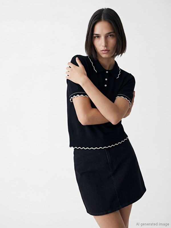 LCW Vision Polo Yaka Kadın Triko Kazak