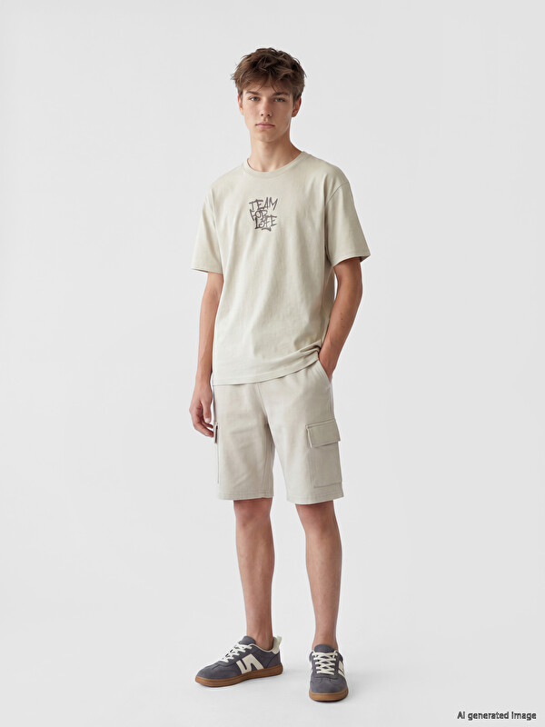 LCW Kids Slogan Printed Boys' Set