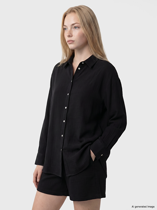 XSIDE Oversize Müslin Kadın Gömlek