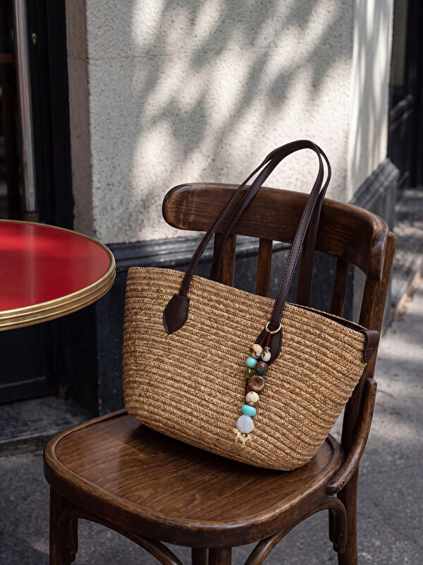 LCW ACCESSORIES ქალის რატანის მხრის ჩანთა