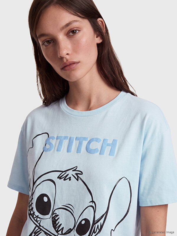 LCW Young Stitch Baskılı Kadın Gecelik