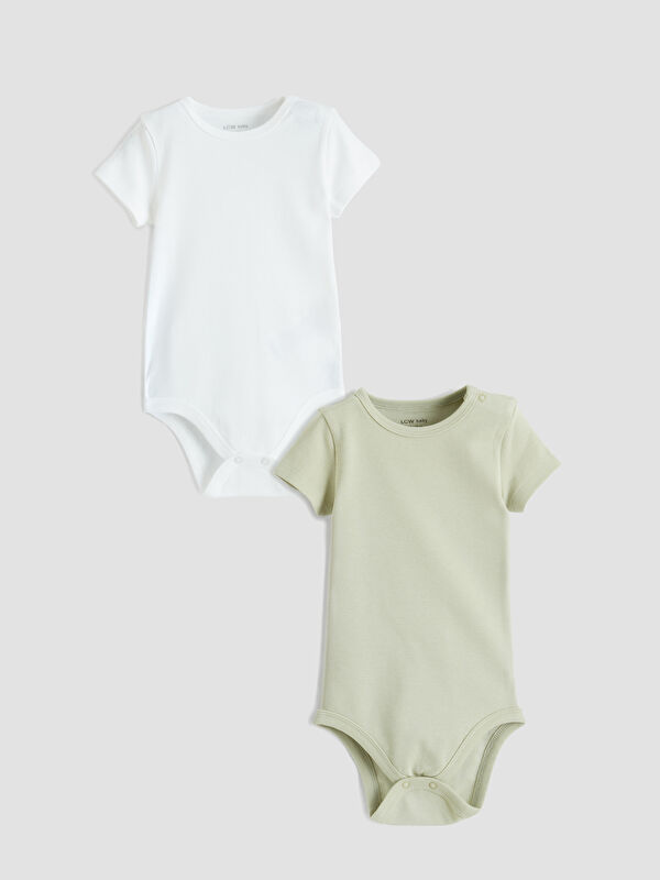 LCW baby Bisiklet Yaka Erkek Bebek 2'li Body
