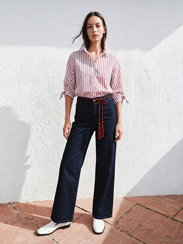 LCWAIKIKI Classic Mom Fit Kadın Jean Pantolon
