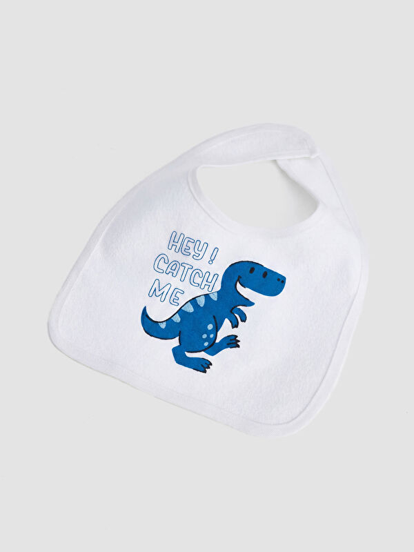 LCW ACCESSORIES Dinozor Baskılı Erkek Bebek Mama Önlüğü