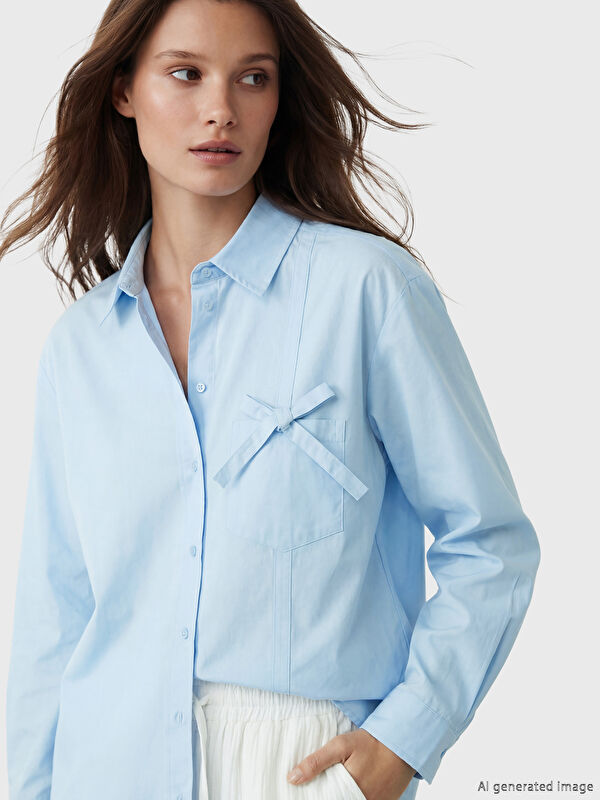 LCW Modest Poplin Kadın Gömlek Tunik