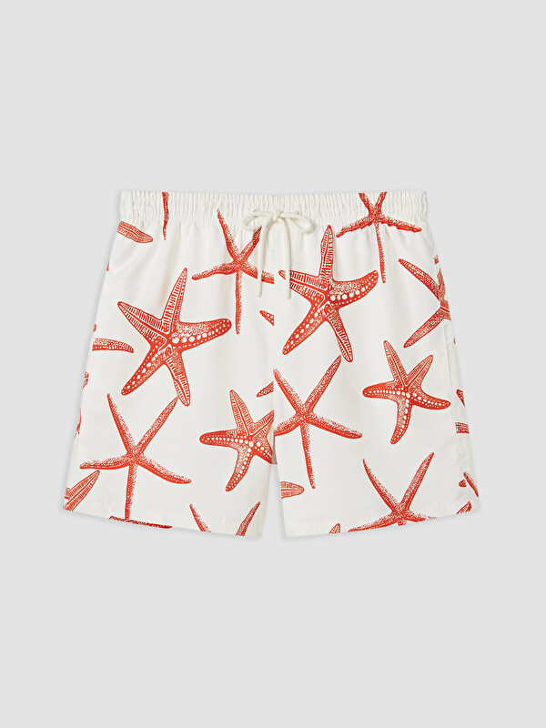 LCW SWIMWEAR Kısa Boy Desenli Erkek Deniz Şortu
