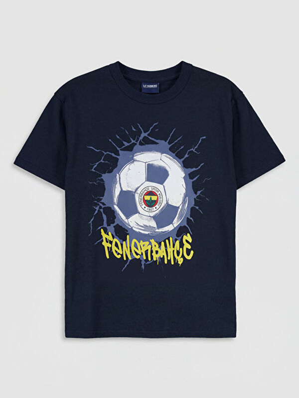 LCW Kids Bisiklet Yaka Fenerbahçe Baskılı Erkek Çocuk Tişört
