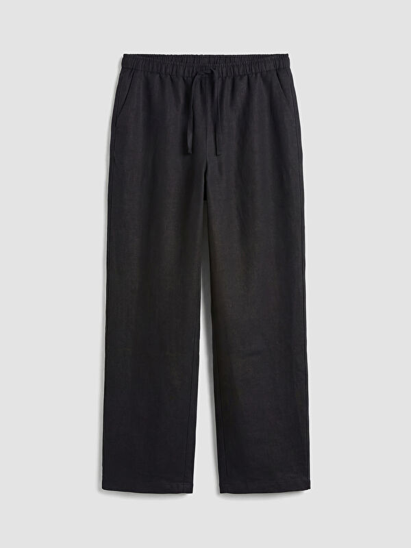 LCW Modest Beli Lastikli Kadın Keten Pantolon