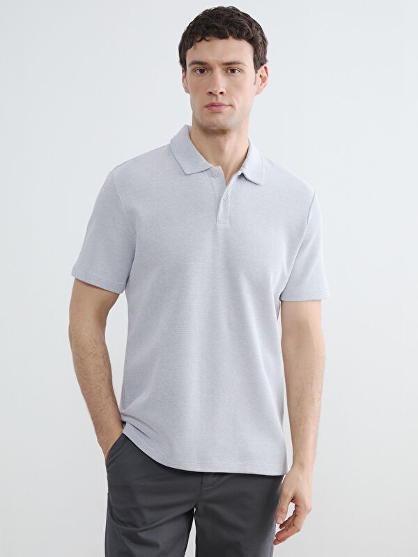 LCW Vision Polo Yaka Dokulu Erkek Tişört