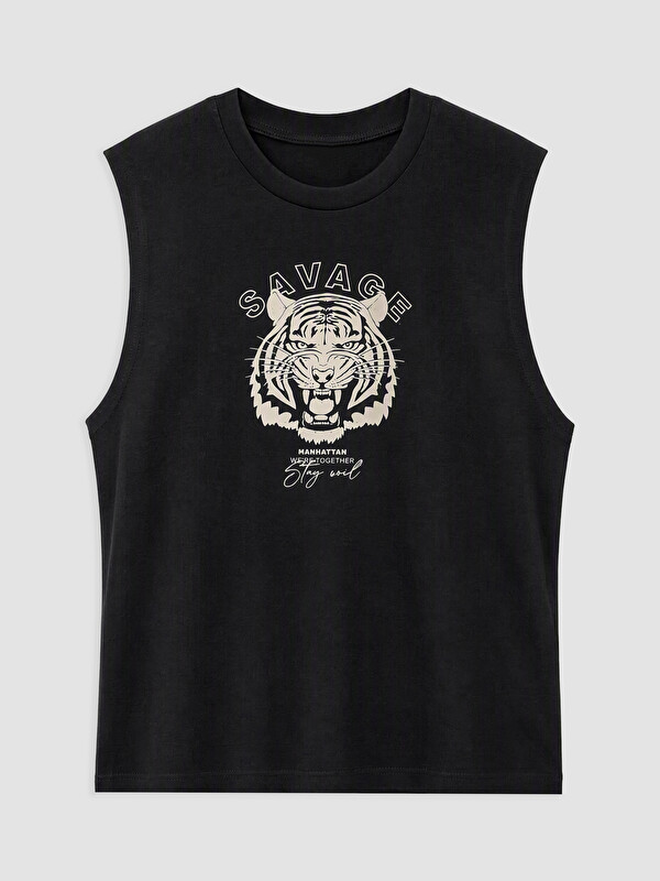 LCW Kids Crew Neck Printed Boys' Vest