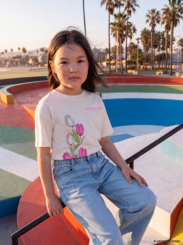 LCW Kids Floral Girls' T-Shirt