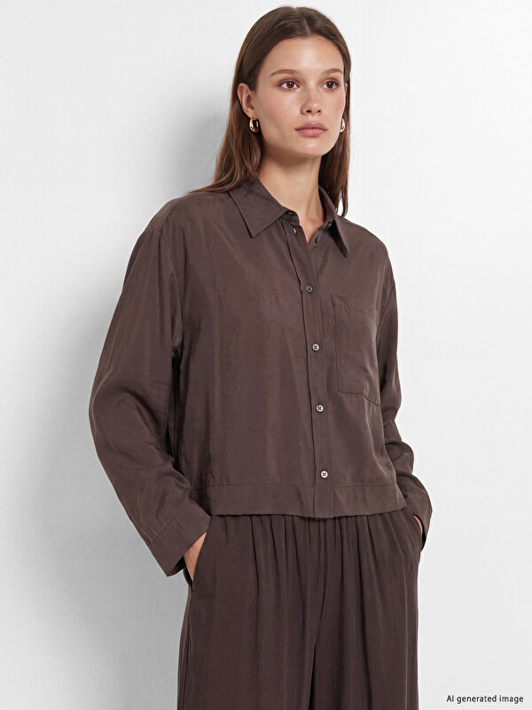 LCW Modest Modal Karışımlı Kadın Gömlek