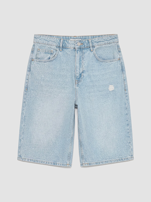 XSIDE Loose Fit Erkek Jean Şort